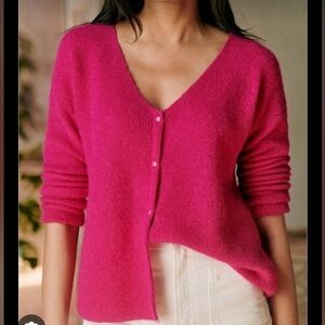 Sezane Barry sweater in hot pink